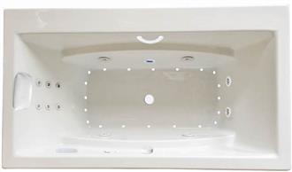 Reward 6636 Luxury Two Person Combination Bathtub or Whirlpool Bathtub